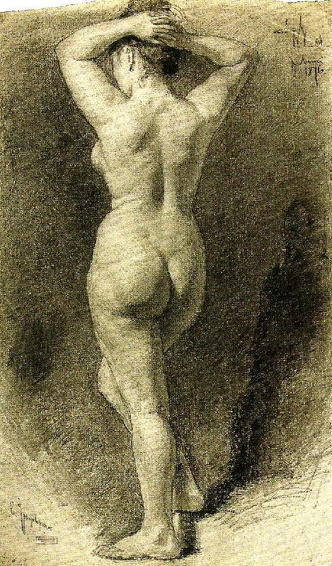 Ernst Josephson a model who would have considered unduly fat a few decades earlier was now permitted to be the subject of artistic study